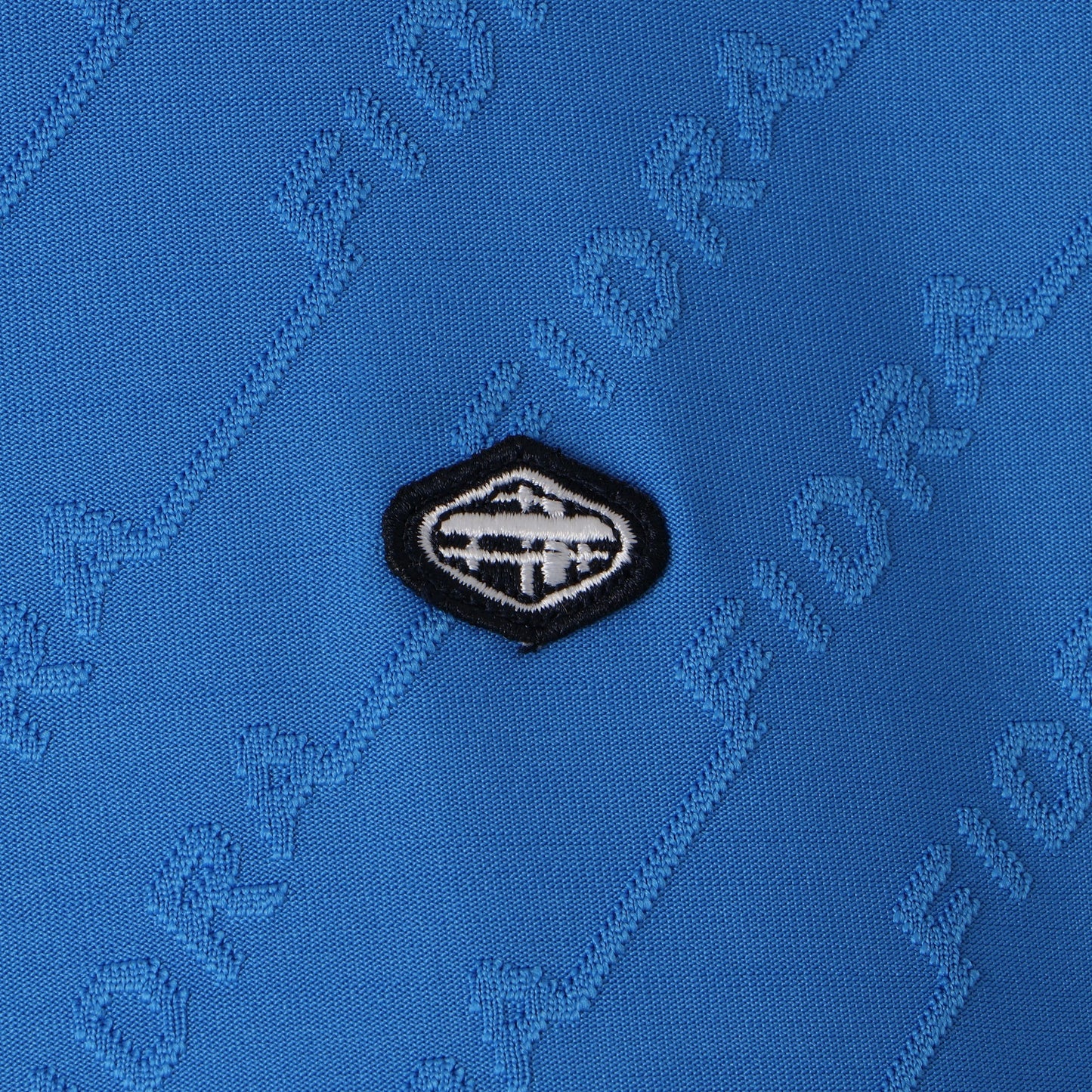 ジャガードモックネックシャツ【ウィメンズ】ライトブルー