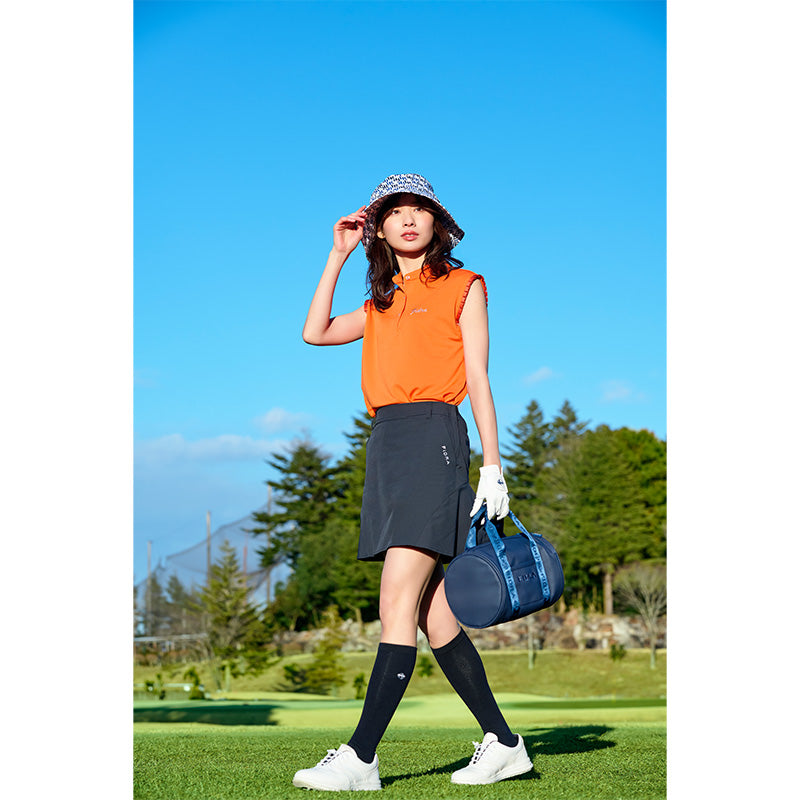 ノースリーブポロ【ウィメンズ】オレンジ