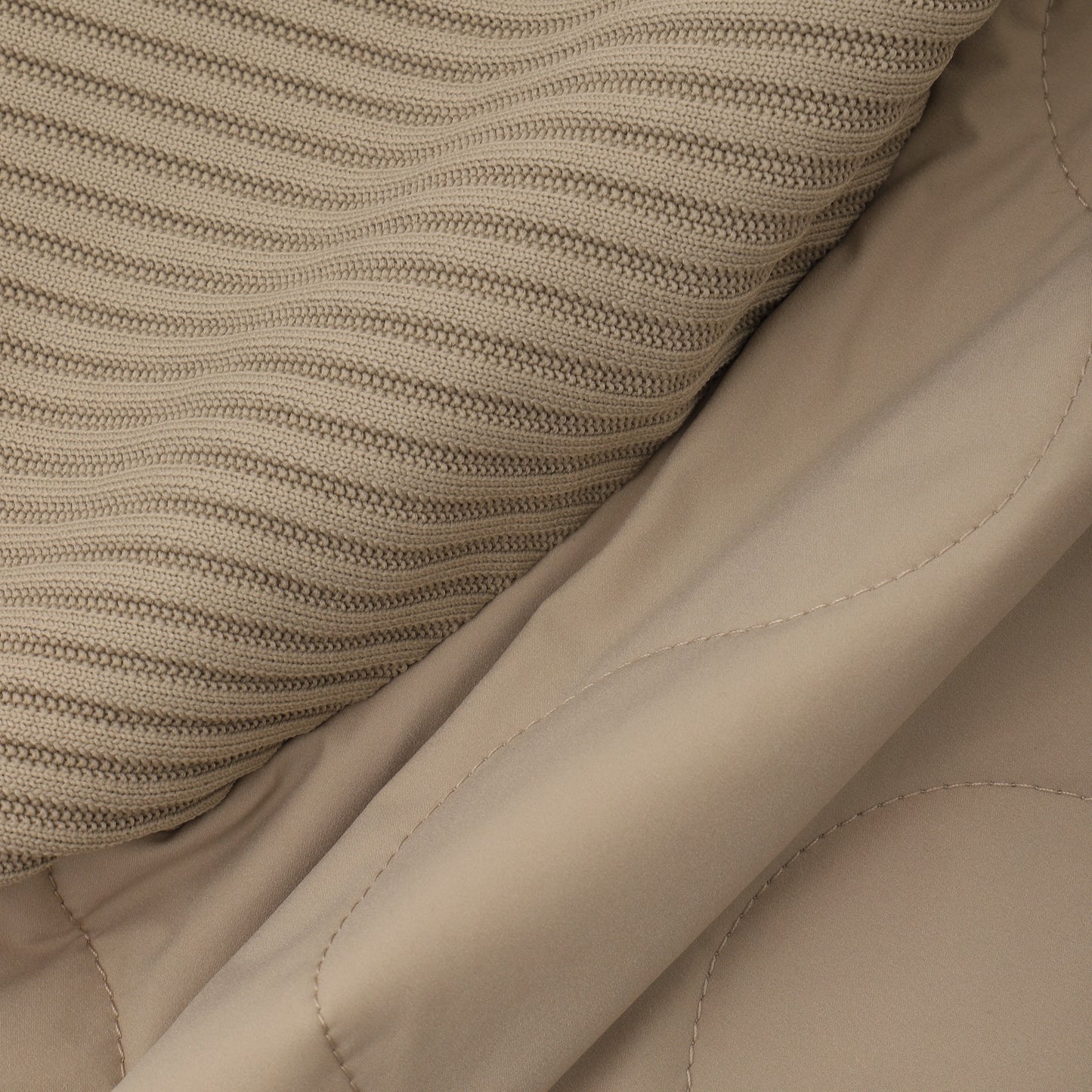 ニット軽量中綿JKT【メンズ】ベージュ