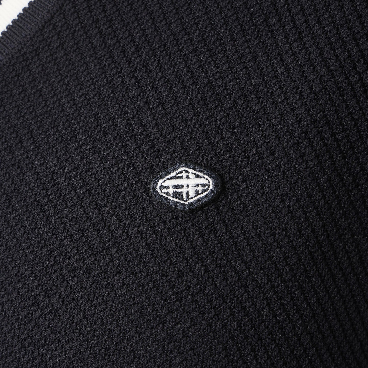 ニットＶネックベスト【メンズ】ネイビー×ホワイト