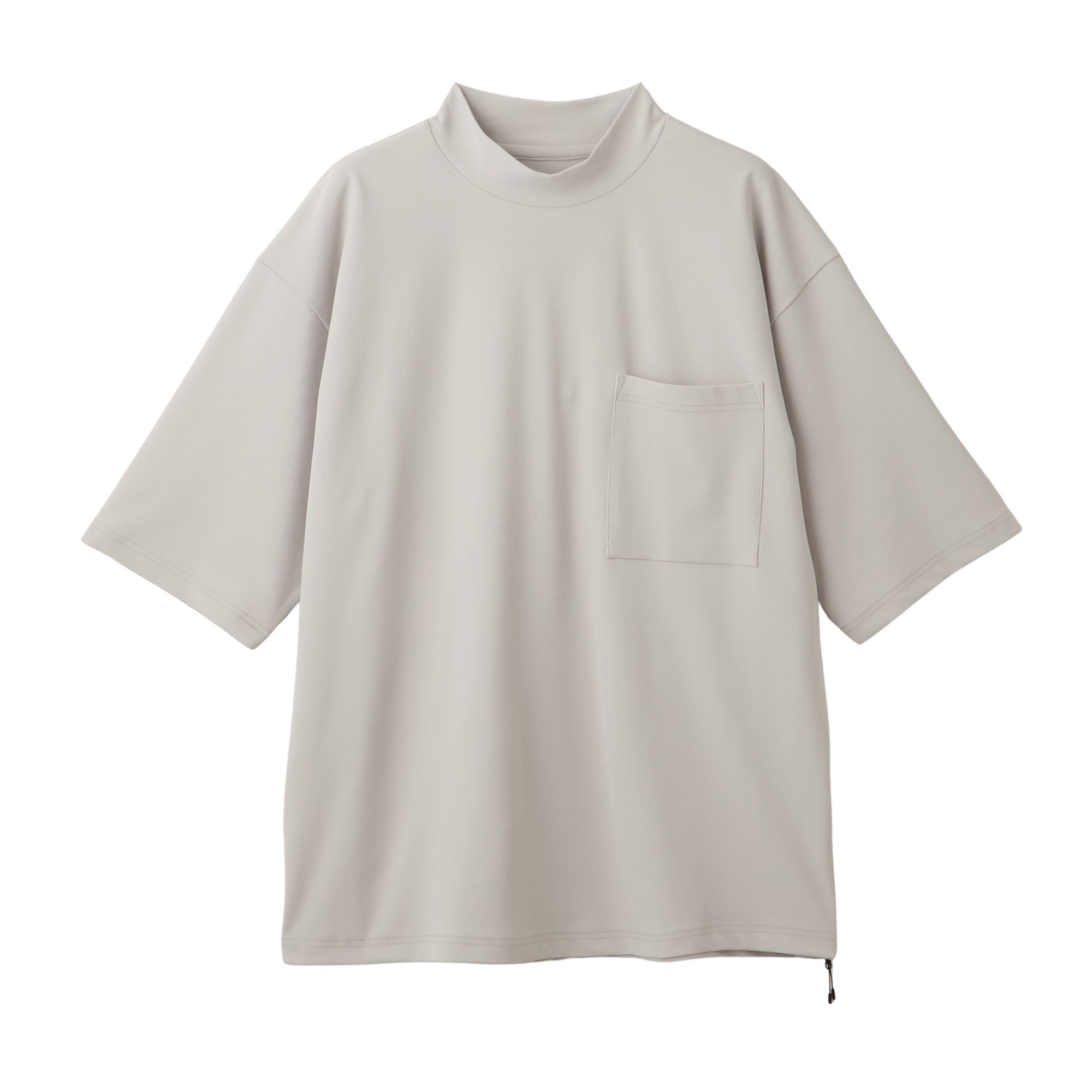 FIDRA モックネックシャツ グレー FIDRA VERA ハンソデオーバーサイズモックネック【メンズ】ライトグレー