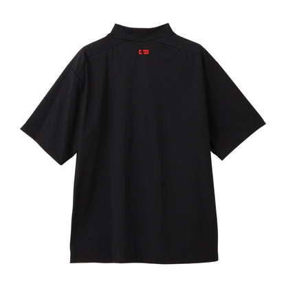 モックネック　ハンソデTee【メンズ】ブラック