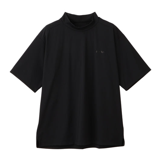 モックネック　ハンソデTee【メンズ】ブラック