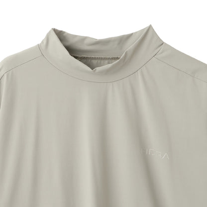 モックネック　ハンソデTee【メンズ】ライトグレー