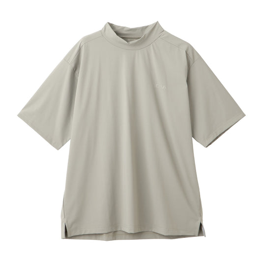 モックネック　ハンソデTee【メンズ】ライトグレー