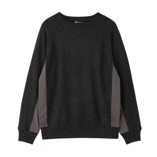 コットン×カシミア混セーター【メンズ】グレー