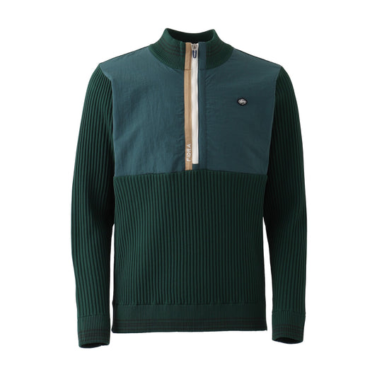 長袖ハイネックHALF ZIP【メンズ】ダークグリーン