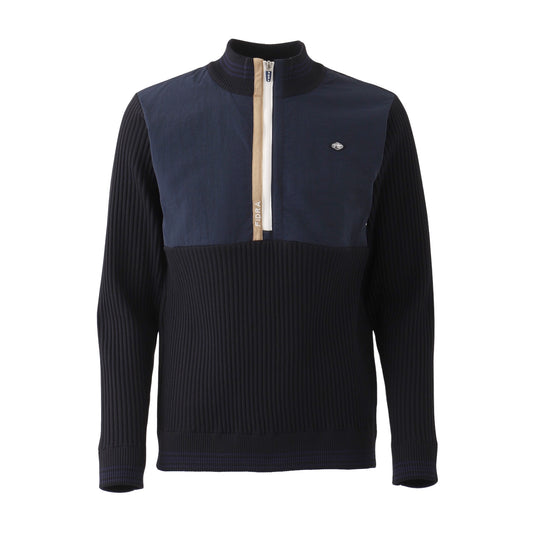 長袖ハイネックHALF ZIP【メンズ】ネイビー