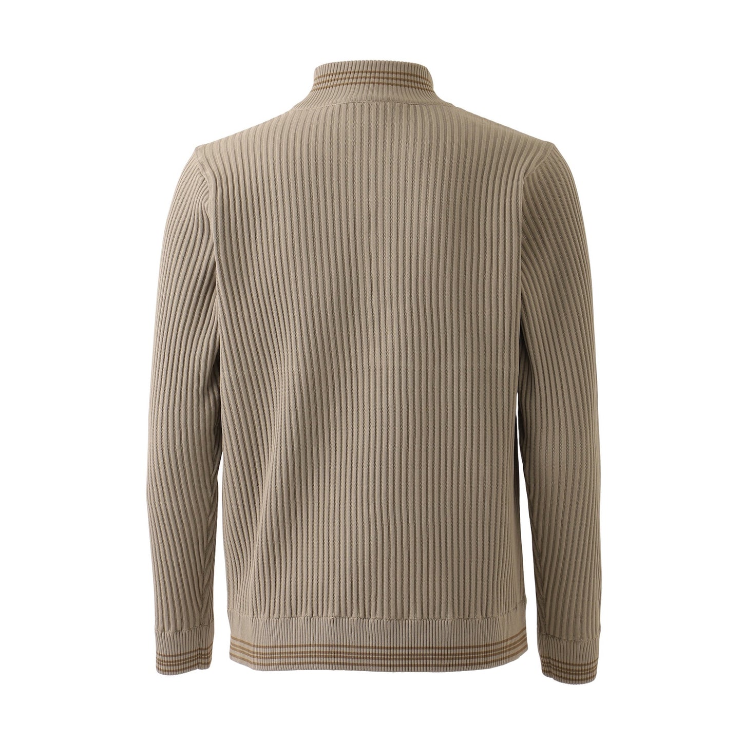 長袖ハイネックHALF ZIP【メンズ】ベージュ